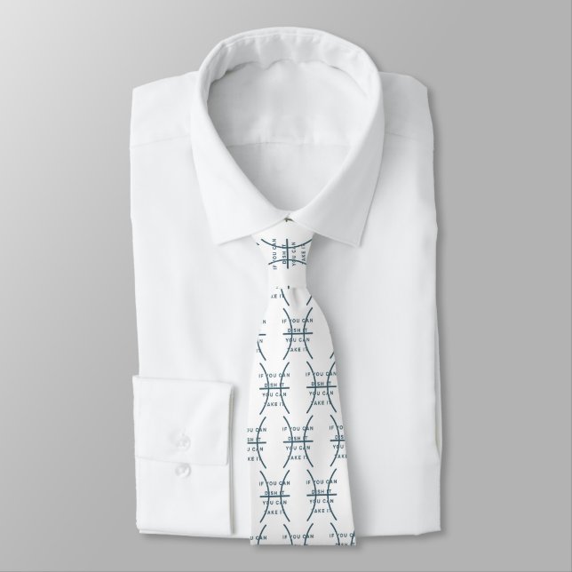 Corbata Pisces Zodiac Rótulo Fun Cita Moderno Azul Texto (Atado)