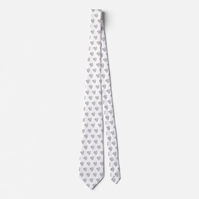 Corbata pitbull dibujar simples amantes del perro blanco n (Anverso)