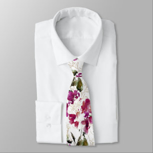 Corbata PixDezines Acuarela Dulce Cerezo Rojo
