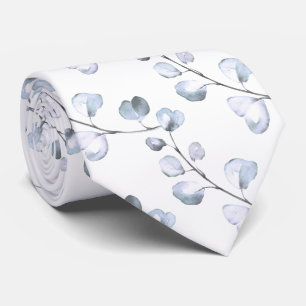 Corbata PixDezines acuarela Dusty azul Eucalipto
