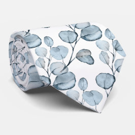 Corbata PixDezines acuarela Dusty Blue Gum Eucalyptus