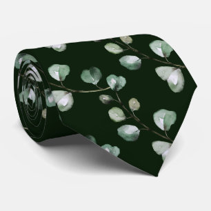 Corbata PixDezines Acuarela Eucalipto Verde Lujurioso