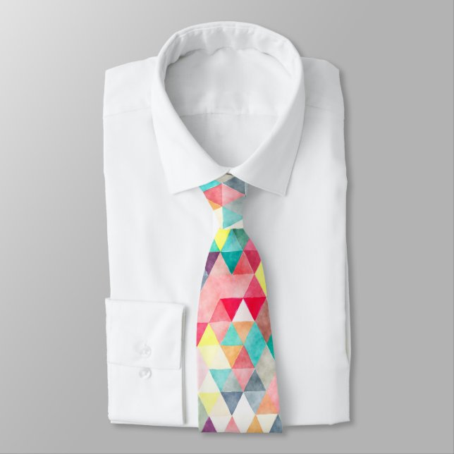 Corbata PixDezines Boho Geométrico/triángulos ajustables (Atado)