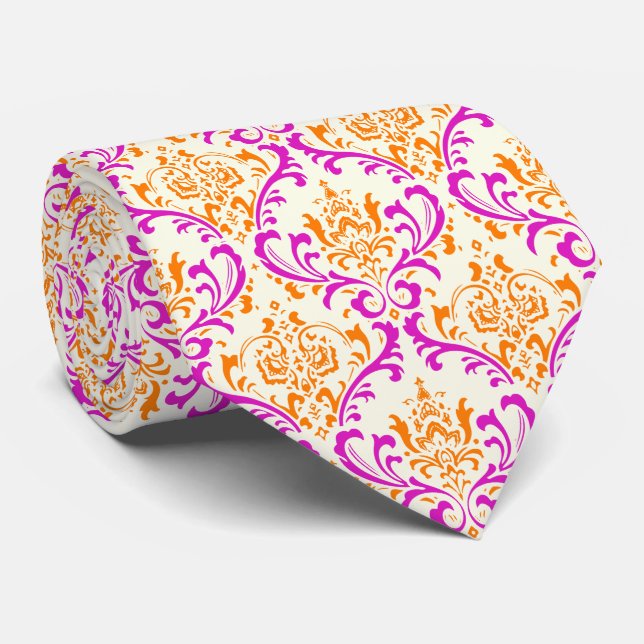 Corbata PixDezines damasco rossi/fondo de bricolaje (Enrollado)