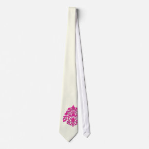 Corbata PixDezines Florentius Damasco/Crema/DIY