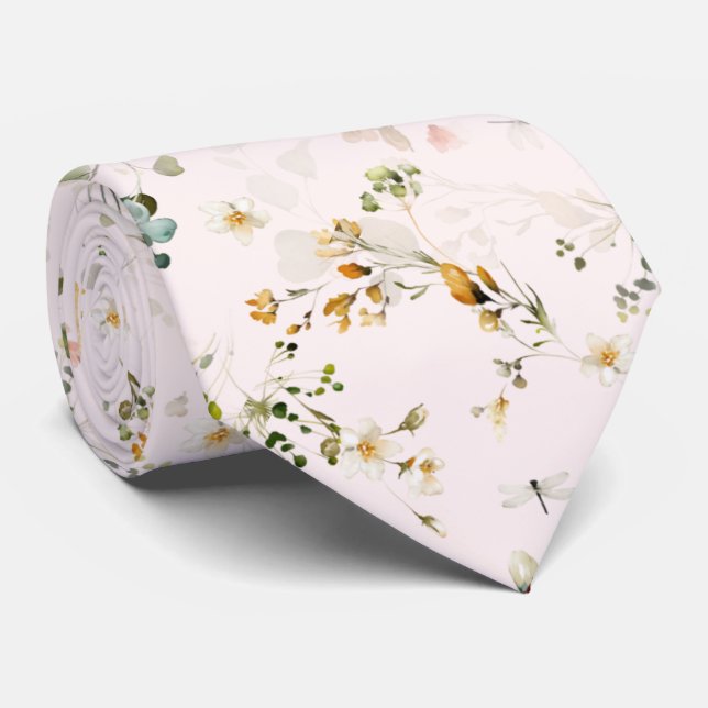 Corbata PixDezines H2 Airy Garden Flowers (Enrollado)