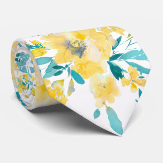 Corbata PixDezines H2 Flores de Primavera Rosas Azules Ama