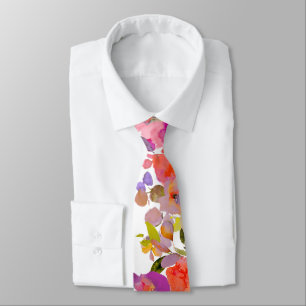 Corbata PixDezines H2 Flores de Verano Colores Brillantes