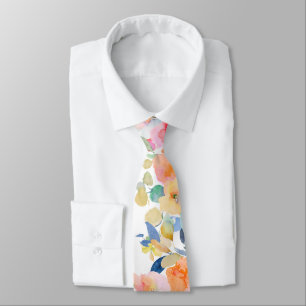 Corbata PixDezines H2 Flores de Verano Colores Brillantes