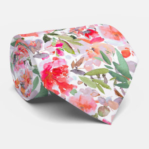 Corbata PixDezines H2 Flores de Verano Colores Brillantes