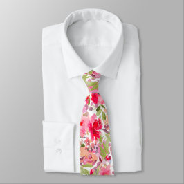 Corbata PixDezines H2 Flores de Verano Colores Brillantes