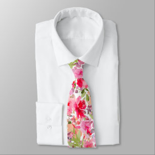 Corbata PixDezines H2 Flores de Verano Colores Brillantes