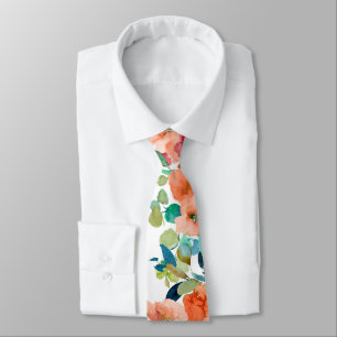 Corbata PixDezines H2 Flores de Verano Colores Brillantes