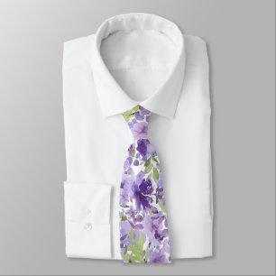 Corbata PixDezines H2 Flores de Verano Lila Lavanda