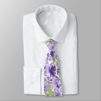 Corbata PixDezines H2 Flores de Verano Lila Lavanda