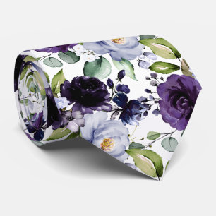 Corbata PixDezines H2 Flores Violeta Lavanda Púrpura