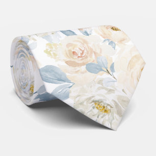 Corbata PixDezines H2 Rosas Azules Polvorientas