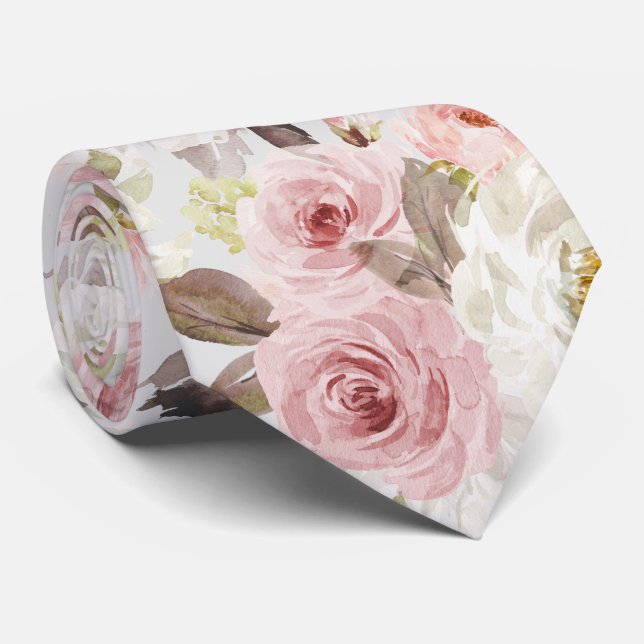 Corbata PixDezines H2 Rubor Dusty Roses Rosa DIY Bckgrad (Enrollado)