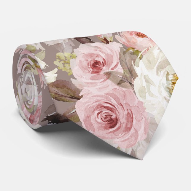 Corbata PixDezines H2 Rubor Dusty Roses Rosa DIY Bckgrad (Enrollado)