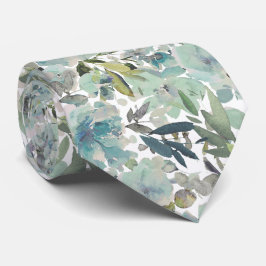 Corbata PixDezines H2 Summer Flowers Green Hues