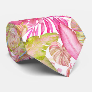 Corbata PixDezines Jungla Hawaiana Raspberry Lemongrass