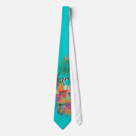 Corbata PixDezines Mai Tai, Luau en la Playa/diy color
