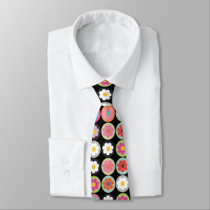 Corbata PixDezines margaritas groovy/color de fondo person