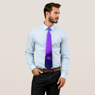 Corbata PIXDEZINES PURPLE ELÉCTRICO + AZUL h2o Acuarela