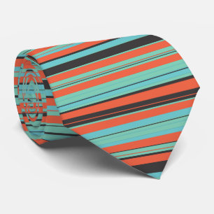 Corbata PixDezines rayas ajustables neon retro