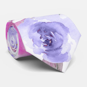 Corbata PixDezines Rosas Veranos Morados