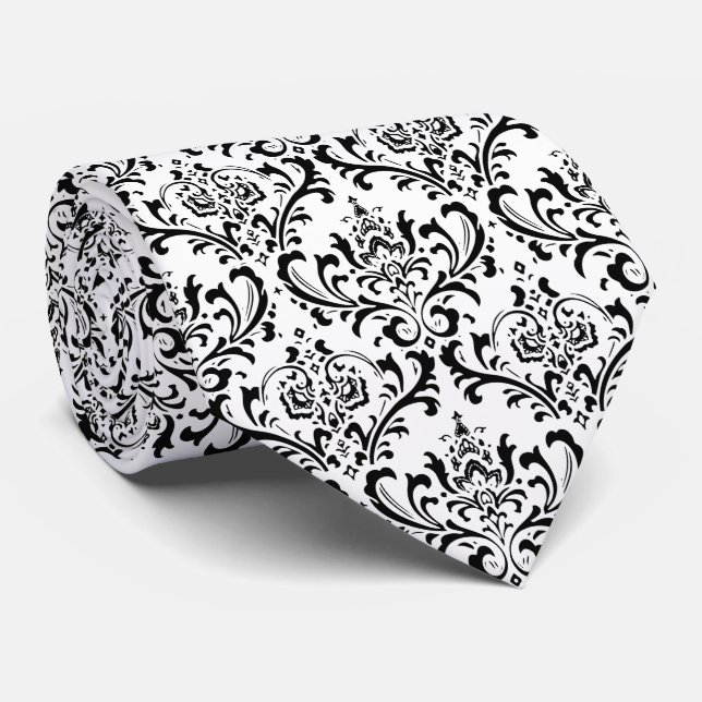 Corbata PixDezines rossi damasco/fondo de bricolaje (Enrollado)