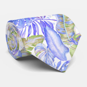 Corbata PixDezines Selva Hawaiana Morado Verde
