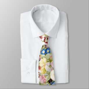 Corbata PixDezines Vida Silvestre Acuarela Antigua Redoute