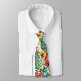 Corbata PixDezines Vintage Lush H2 Hawaii Floral Foliage