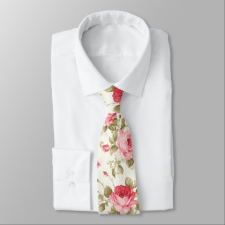 Corbata PixDezines Vintage Watercolor Roses Blush Pink
