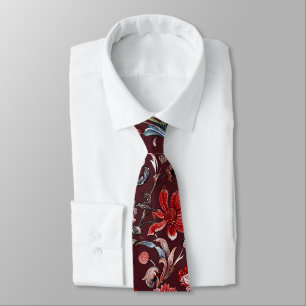 Corbata PixDezines William Morris Burgundy Fondo DIY