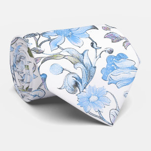 Corbata PixDezines William Morris Cornflower Azul DIY