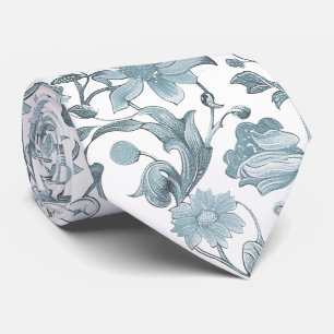 Corbata PixDezines William Morris Polvoriento AzulDIY Piza