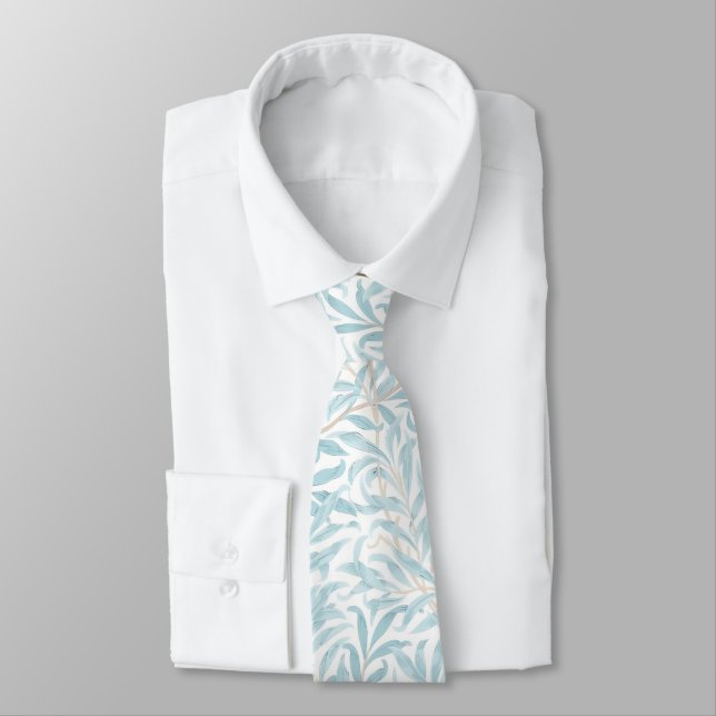 Corbata PixDezines William Morris Rama de Sauce Dusty Blue (Atado)