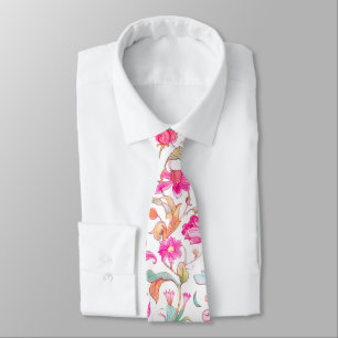 Corbata PixDezines William Morris Rosa Azul