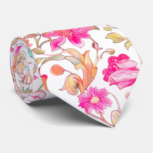 Corbata PixDezines William Morris Rosa Azul