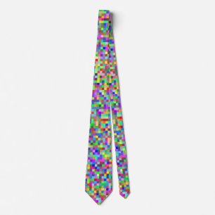 Corbata Pixelated abstracto RGB