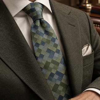 Corbata Pizarra Sage Geométrico Argyle