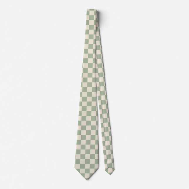 Corbata Pizarra verde y blanco desactivado (Anverso)