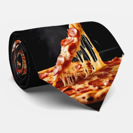 Corbata Pizza negra de cuello