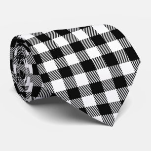 Corbata Placa clásica en blanco y negro