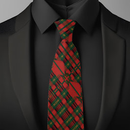 Corbata Placa diagonal verde roja