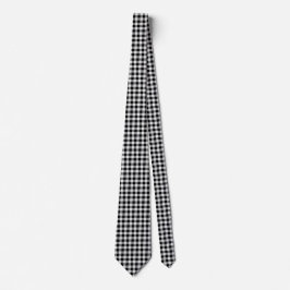 Corbata Plaid - Blanco Negro - Emo - Nillo de cuello