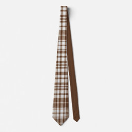 Corbata Plaid Brown