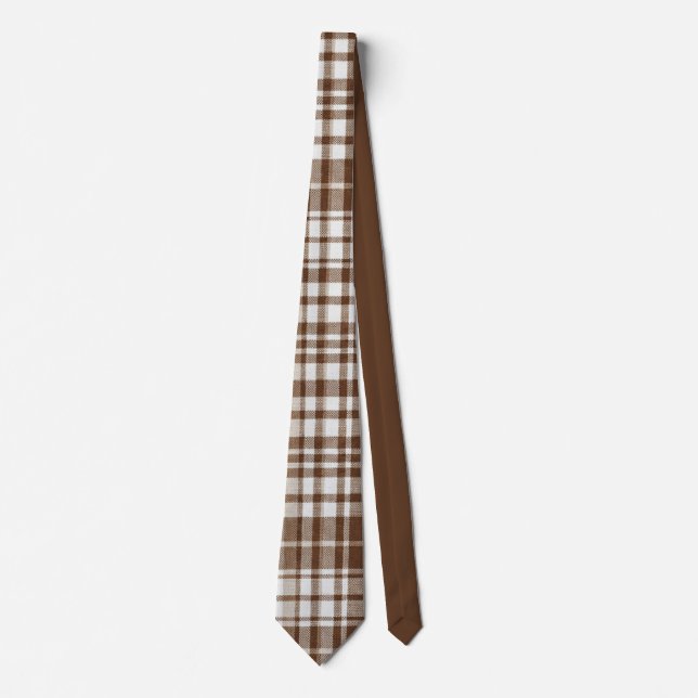 Corbata Plaid Brown (Anverso)